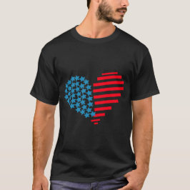 7月4日のハート Tシャツ