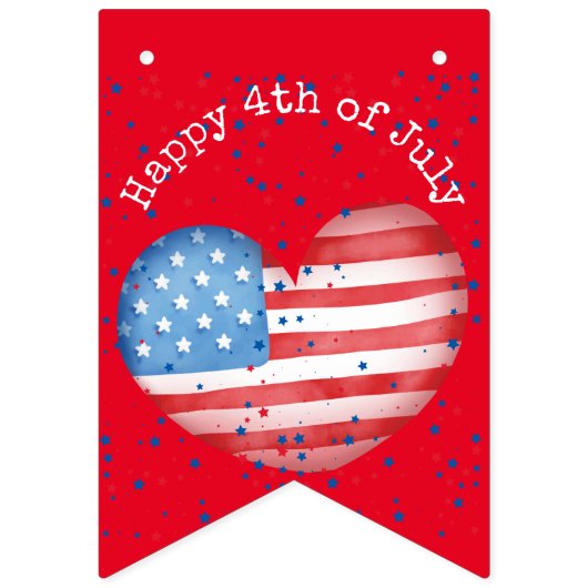 7月4日のバンティンカスタムグバナーアゲハチョウ バンティングフラッグ (第3の旗)