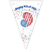 7月4日のバンティングカスタムバナー三角形の装飾 バンティングフラッグ (第2の旗)