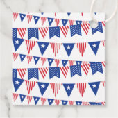 7月4日のバンティング旗のジェンダーがパーティー フェイバータグ (裏面)