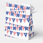 7月4日のバンティング旗のジェンダーがパーティー フェイバーボックス (裏面サイド)