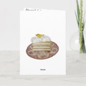 7月4日のパイナップルケーキとレセプション カード (裏面)