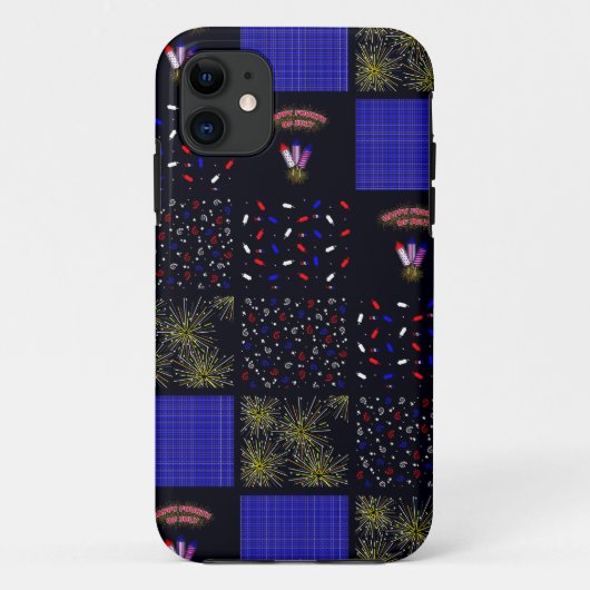 7月4日のパッチワークパターン - 7月4日 Case-Mate iPhoneケース (裏面)