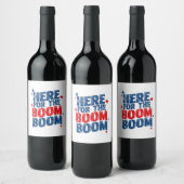 7月4日のパトリオティックなイベント「The Boom」を応援する  ワインラベル (ボトル)