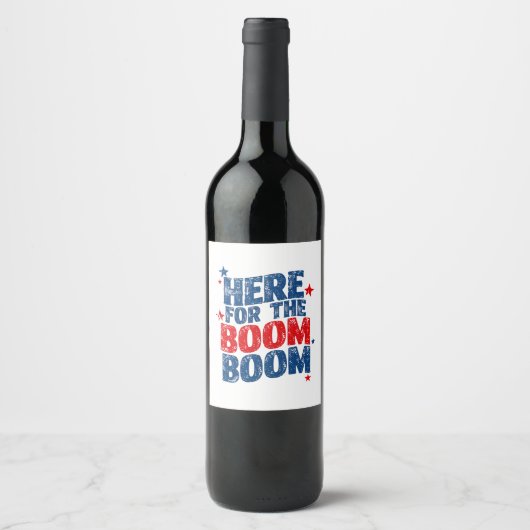 7月4日のパトリオティックなイベント「The Boom」を応援する  ワインラベル (正面)