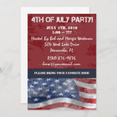 7月4日のパーティの招待状 招待状 (正面/裏面)
