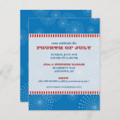 7月4日のパーティーの爆発のパーティー 招待状 (正面/裏面)