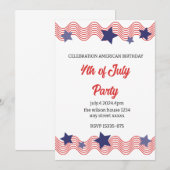 7月4日のパーティー，ハッピハッピーホリデーシーズン 招待状 (正面/裏面)