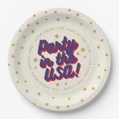 7月4日のパーティー ペーパープレート (正面)