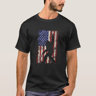 7月4日のビッグフット・アメリカ国旗 Tシャツ