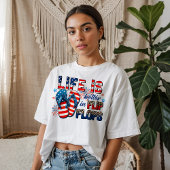 7月4日のビーチサンダルは人生が良い Tシャツ