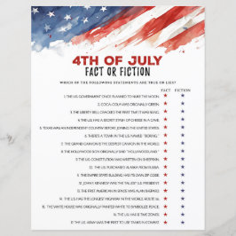 7月4日のファクトまたはフィクションパーティーゲーム