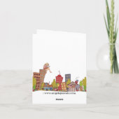 7月4日のフラミンゴの花火のnotecard カード (裏面)