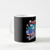 7月4日のブルーシャーク コーヒーマグカップ (正面左)