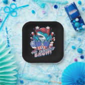 7月4日のブルーシャーク ペーパープレート (パーティー)