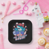 7月4日のブルーシャーク ペーパープレート (パーティー)