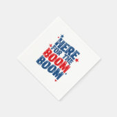 7月4日のブームに向けて スタンダードカクテルナプキン (角)