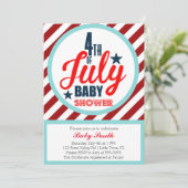 7月4日のベビーシャワー 招待状 (スタンド正面)