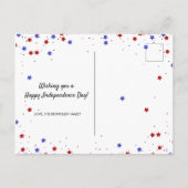 7月4日のホイルバルーンのスターストライプズ – はがき (裏面)