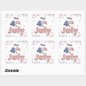 7月4日のホイルバルーン星ストライプ – ステッカー (シート)