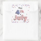 7月4日のホイルバルーン星ストライプ – ステッカー (バッグ)