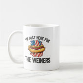 7月4日のホットドッグおもしろいSのウィーナーを探しに来た コーヒーマグカップ (左)