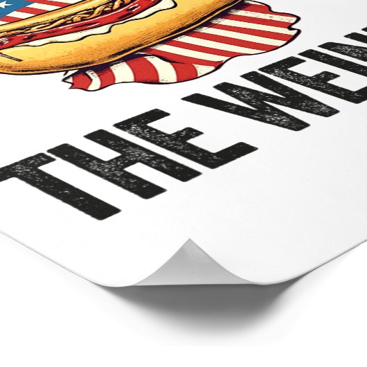 7月4日のホットドッグおもしろいSのウィーナーを探しに来た ポスター (角)