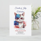 7月4日のメガネ入り招待状 セーブザデート (スタンド正面)