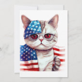 7月4日のメガネ入り招待状 セーブザデート (裏面)