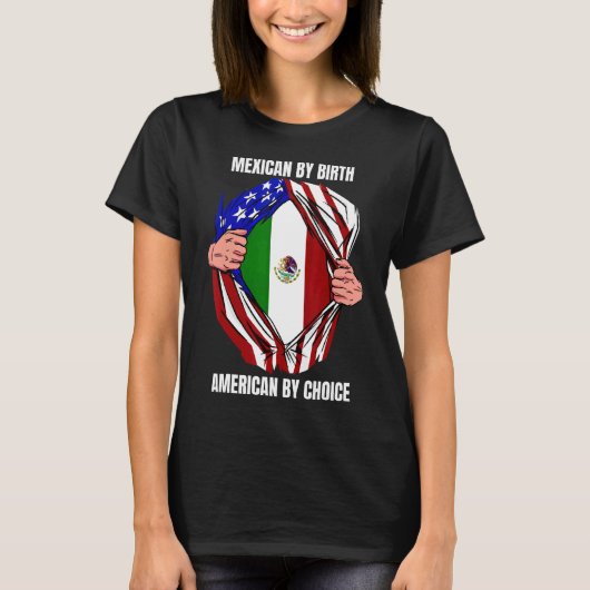 7月4日のメキシコの誕生アメリカ人による選択 Tシャツ (正面)