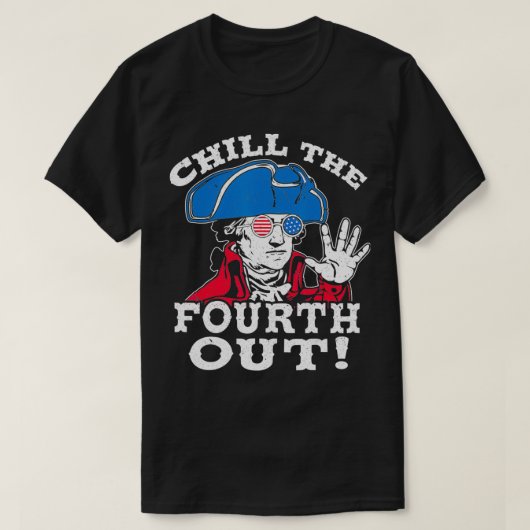 7月4日のワシントンUSA第4回を冷やす Tシャツ (デザイン正面)