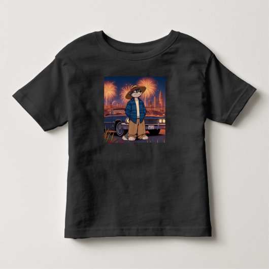 7月4日のヴァト・ロボ トドラーTシャツ (正面)