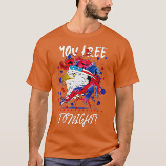 7月4日の今夜はアメリカの禿げイーグ Tシャツ