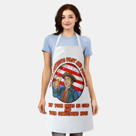 7月4日の冷ビール エプロン