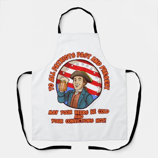 7月4日の冷ビール エプロン (正面)