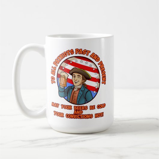 7月4日の冷ビール コーヒーマグカップ (左)