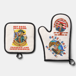 7月4日の冷ビール 鍋つかみ&鍋敷きセット