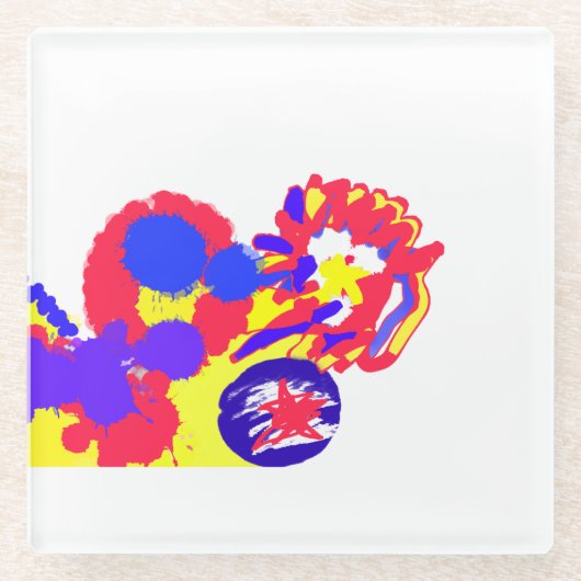 7月4日の出火作業 ガラスコースター (正面)