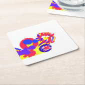 7月4日の出火作業 スクエアペーパーコースター (アングル)