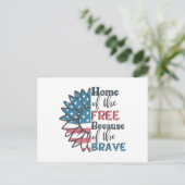 7月4日の勇敢のために無料のホーム ポストカード (スタンド正面)