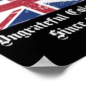 7月4日の反逆デー恩知らずの入植者シャツ ポスター (角)