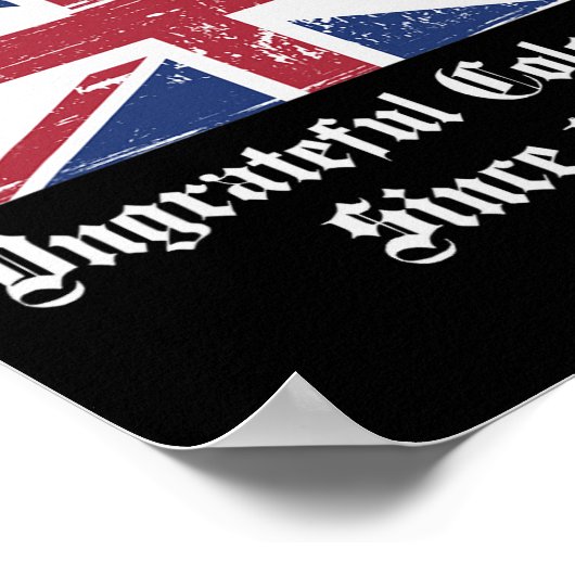 7月4日の反逆デー恩知らずの入植者シャツ ポスター (角)