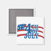 7月4日の国旗 マグネット (正面/裏面)