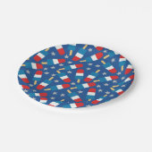 7月4日の夏の愛国的なポップス ペーパープレート (アングル)