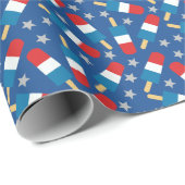 7月4日の夏の愛国的なポップス ラッピングペーパー (ロールコーナー)