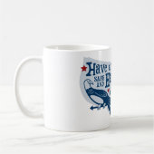 7月4日の安全で幸せ コーヒーマグカップ (左)