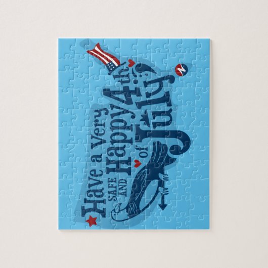 7月4日の安全で幸せ ジグソーパズル (縦)