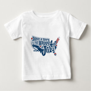 7月4日の安全で幸せ ベビーTシャツ