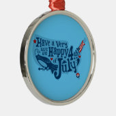 7月4日の安全で幸せ メタルオーナメント (右)