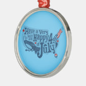 7月4日の安全で幸せ メタルオーナメント (左)